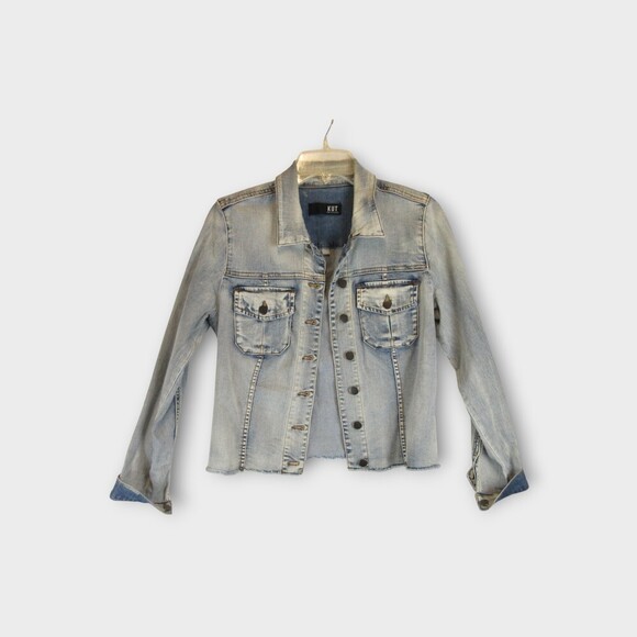 Kut from the Kloth Jackets & Blazers - Kut from the Kloth Acid Wash Julia Cropped Jean Jacket Size S